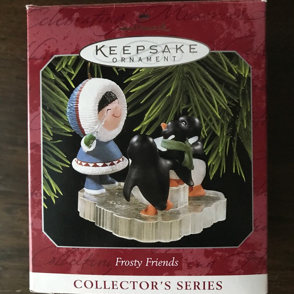 Frosty Friends #19 - 1998 Hallmark Christmas Ornament - Penguins Caroling